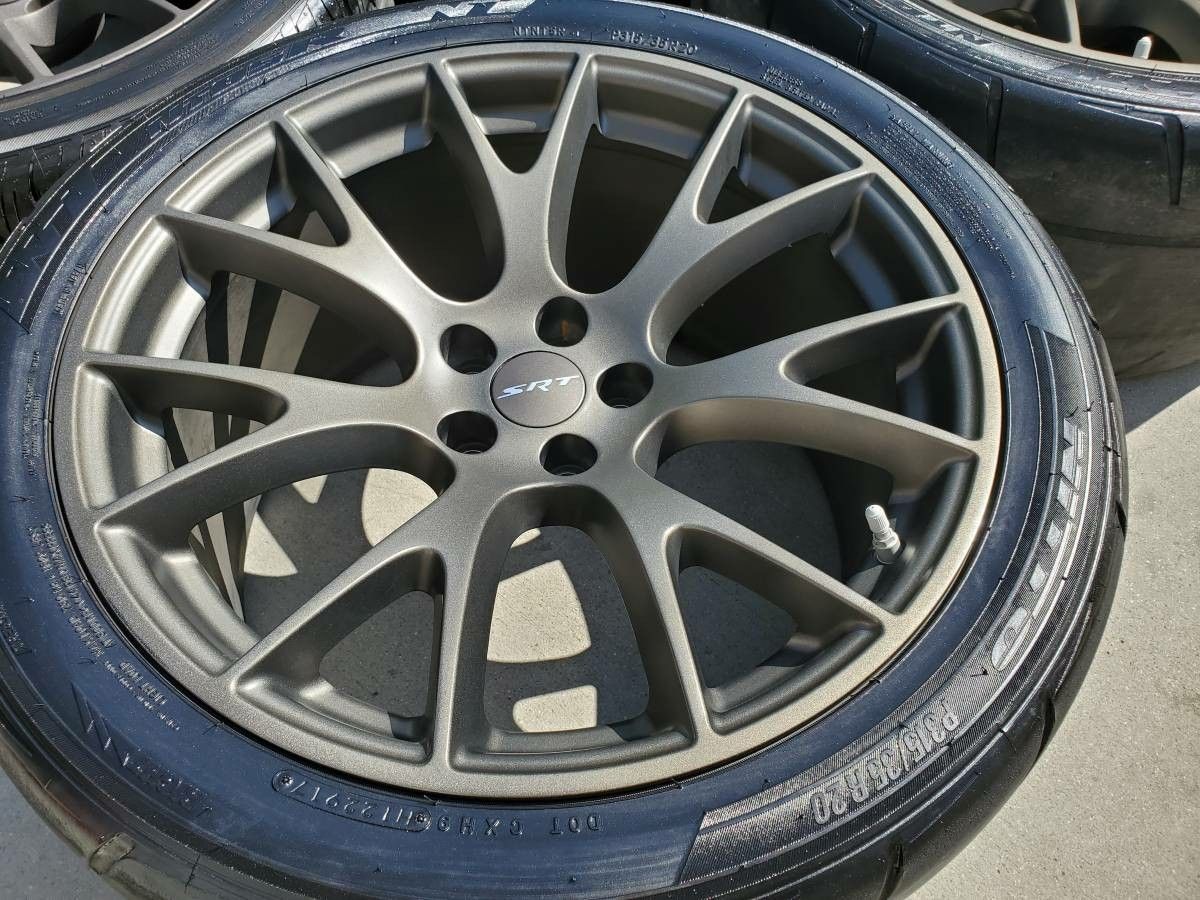 20 Hellcat OEM Factory Brass Monkey Wheels Pirelli Nitto NT05R 20x11 ...