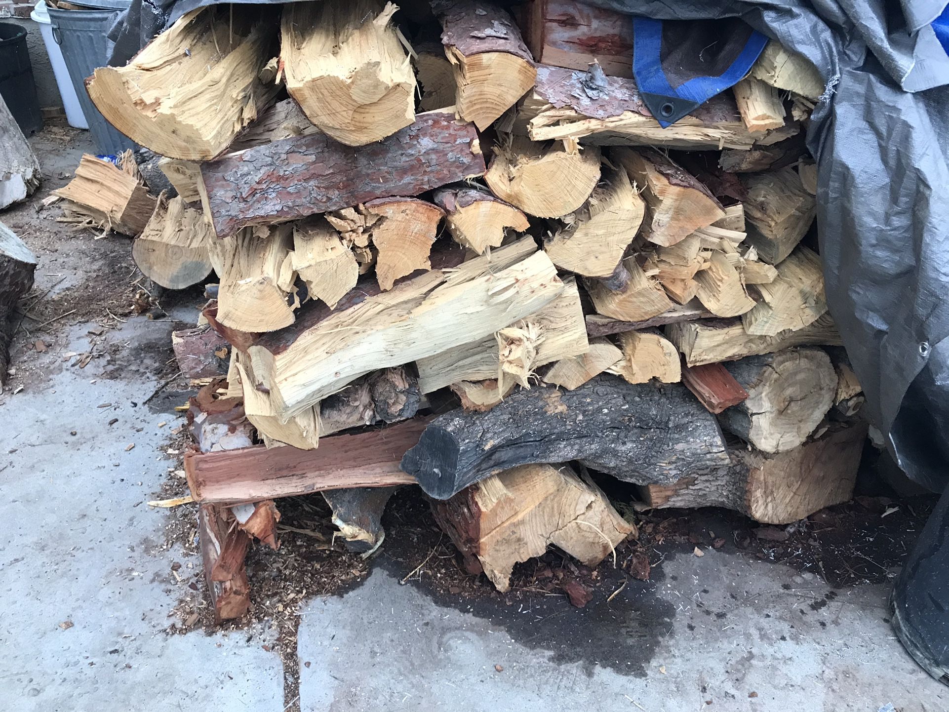 Large Wheelbarrow Full Of split Seasoned Firewood
