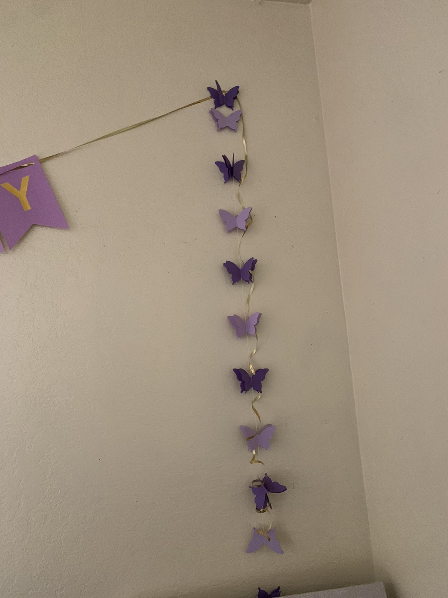 Purple Butterfly Party Decorations Number 1 Balloons