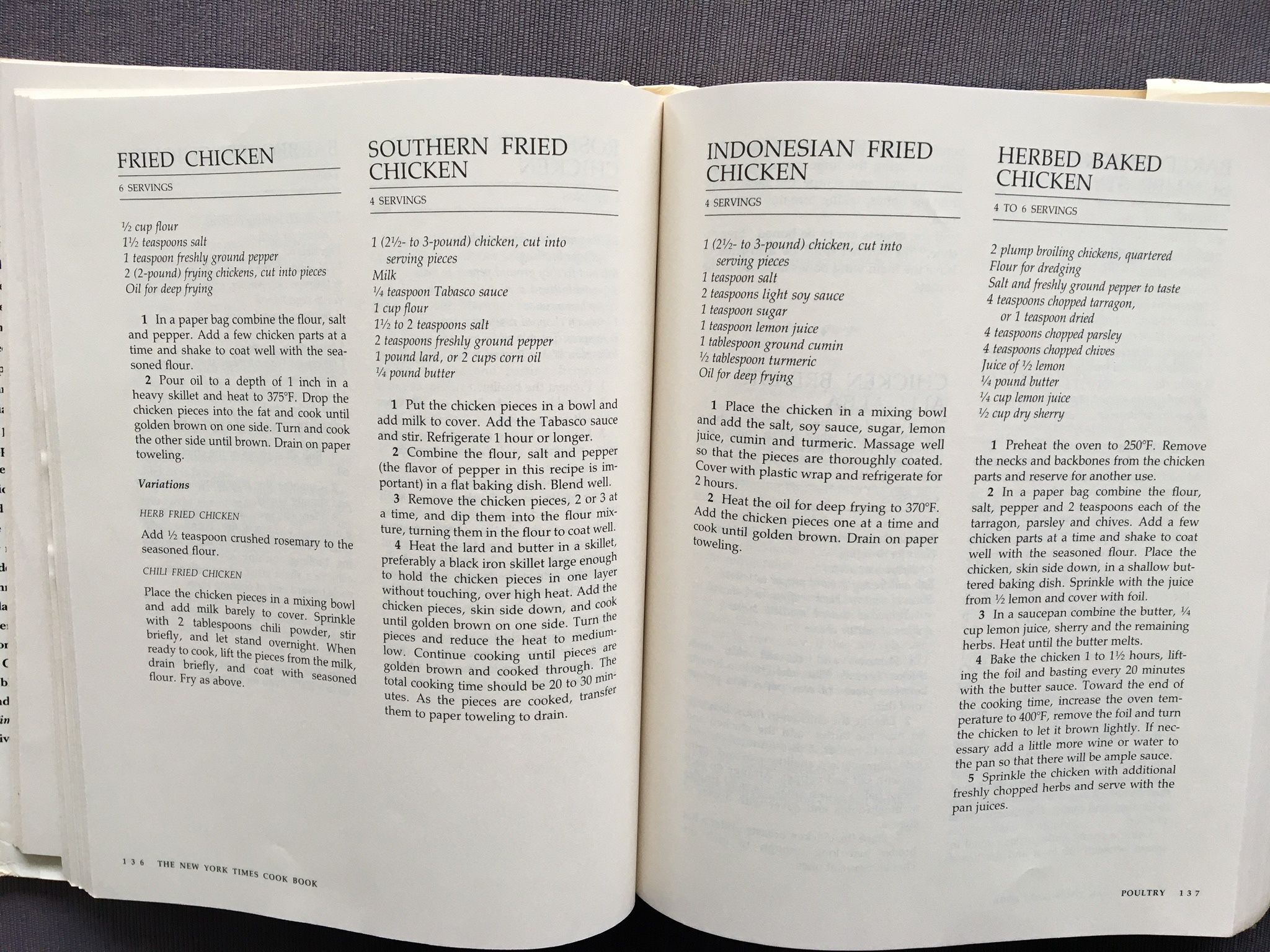 The New York Times Cookbook Revised Edition classic cookbook 800 pages, 1990, very good condition