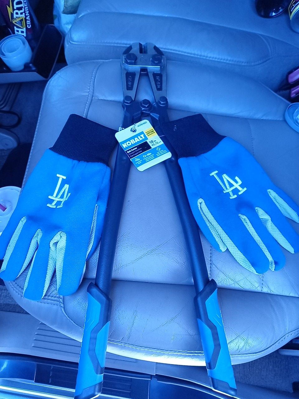 Kobalt BOLT CUTTERS ..WITH DODGERS GLOVES BUNDLE