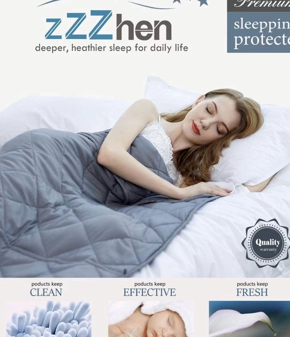 Weighted Blanket - High Breathability - 48''72'' 15LBs - Premium Heavy Blankets - Calm Sleeping for Adult and Kids, Durable Quilts and Quality Constru