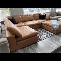 NEW Top Grain Leather Cloud Sectional!😎😎😜 Thumbnail