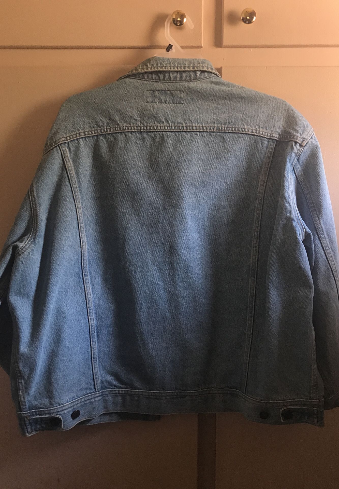 Leather vest, size Xl, USA extreme-biker, in good condition, asking $30, also Exl women’s Levi Victory outreach jacket asking $20 and and an 70’s bla