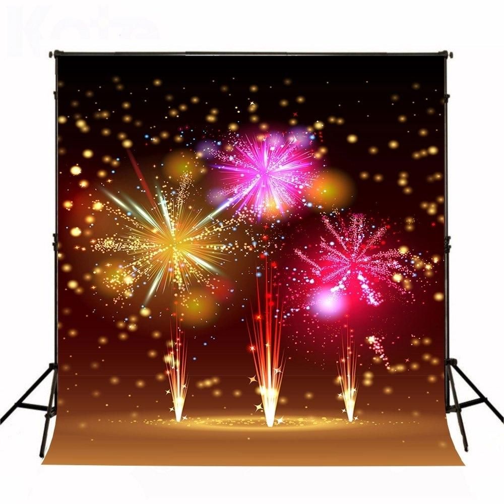 5x7ft Firework Backdrop for Photography New Year Background Photo Booth Props