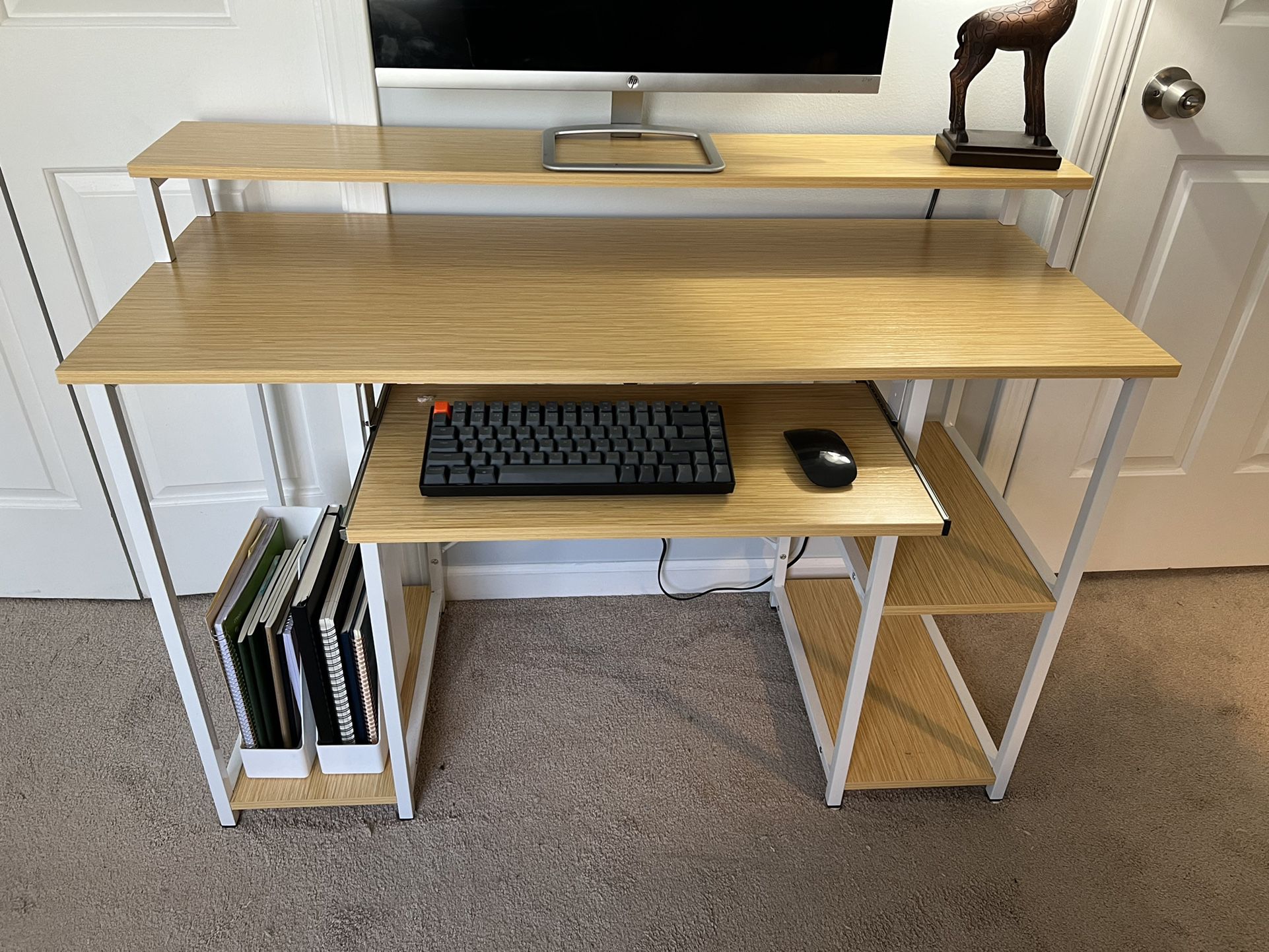 Computer Desk (with Monitor Stand and Keyboard Tray)