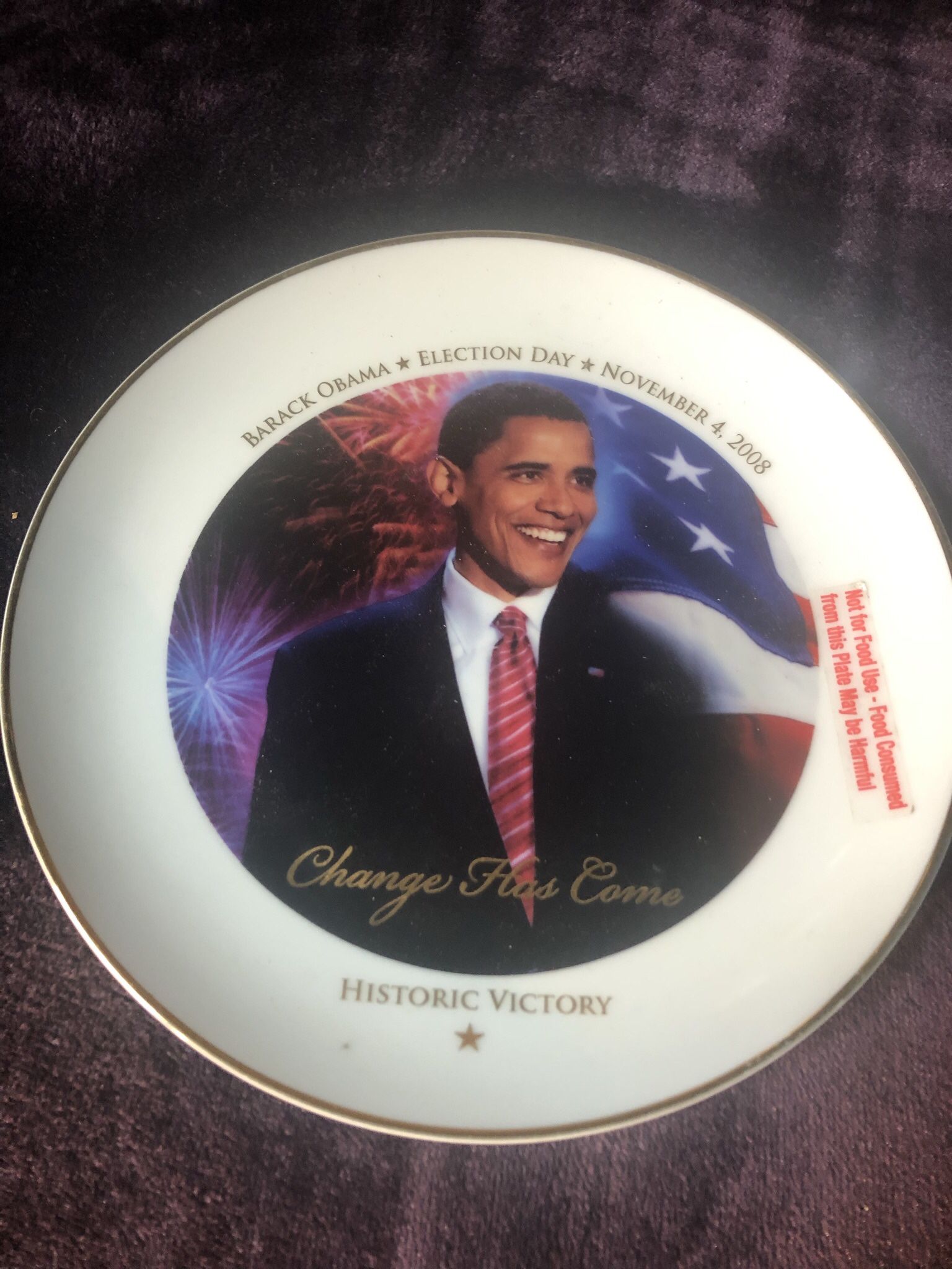 Obama Collectible Plate