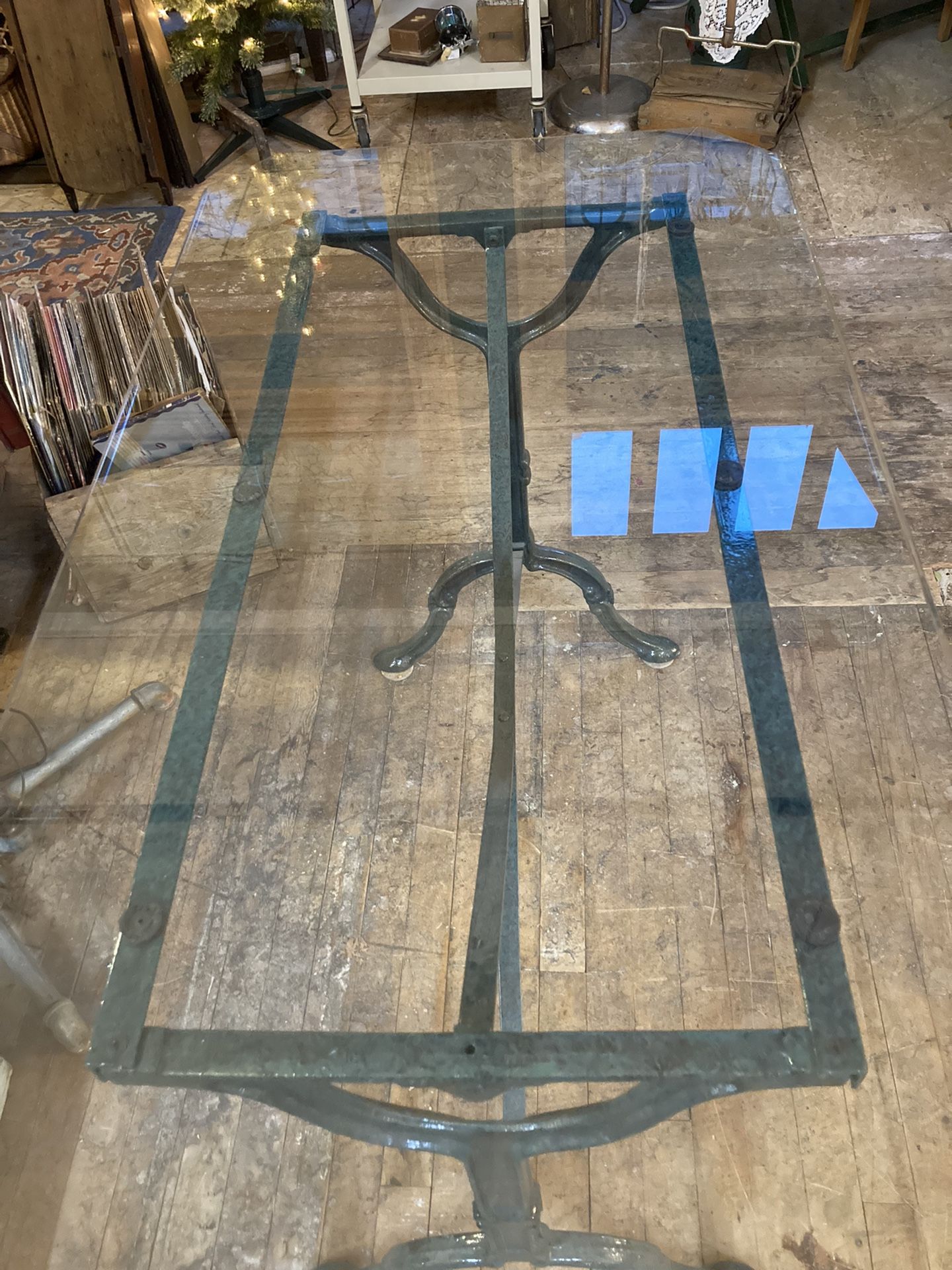 Cast Iron Table Base With Glass Top