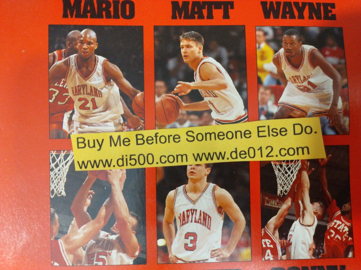 Exree Duane Gary Joe Johnny Keith, Maryland Bastetball 1994-95, MAKE ME AN OFFER, Magazine Is  Used, But Good, (H227), God Bless You. 