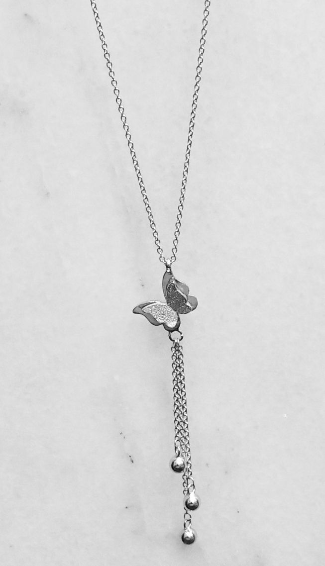 Butterfly Italy Silver Necklace