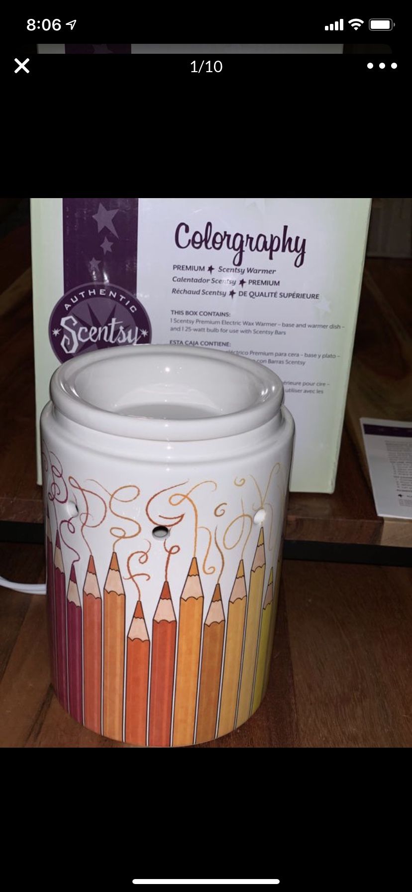 Colored pencil scentsy warmer