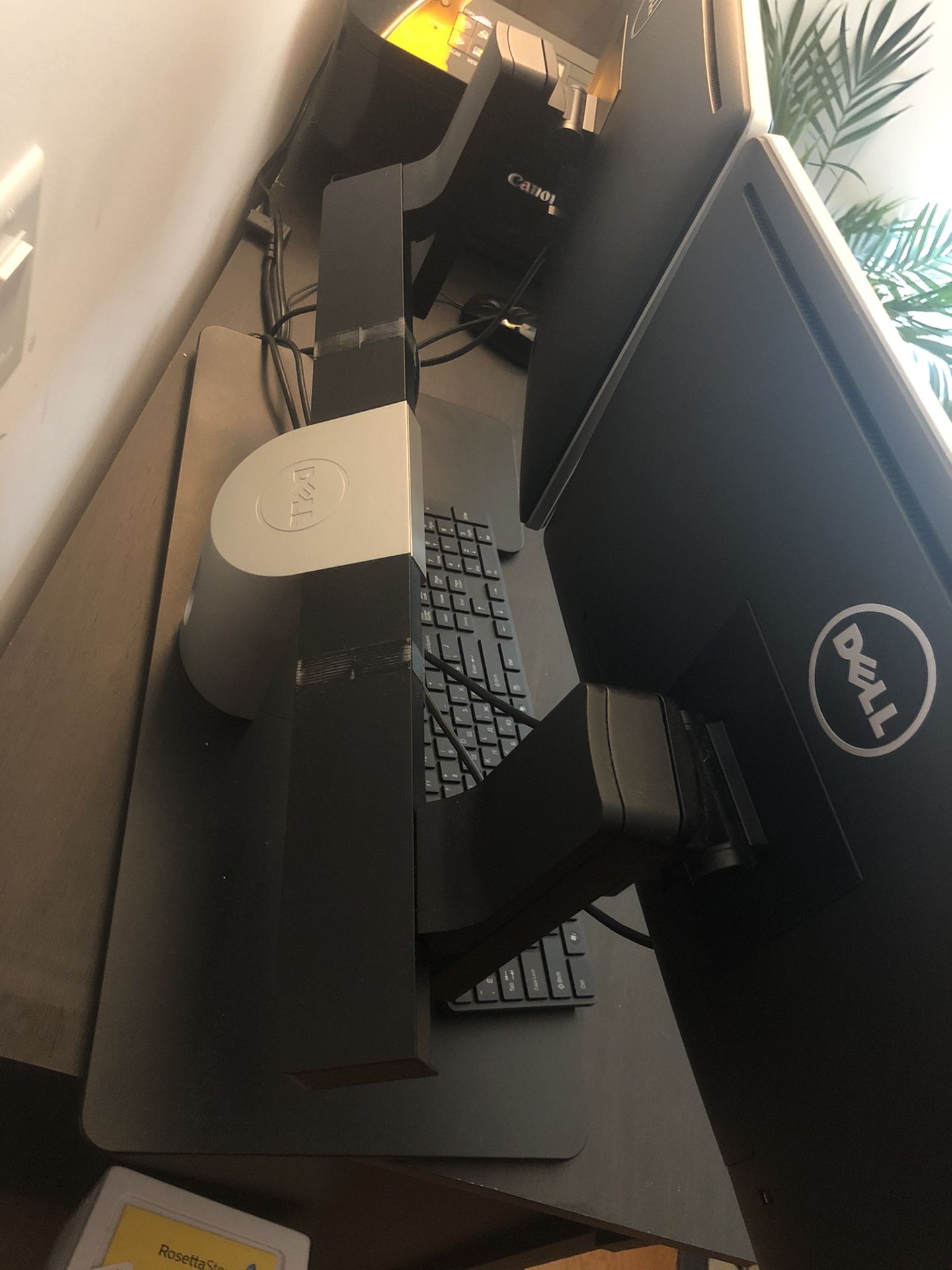 Dual monitor for pc with a stand