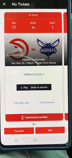 2 Hawks V’s Hornets Tickets  Thumbnail