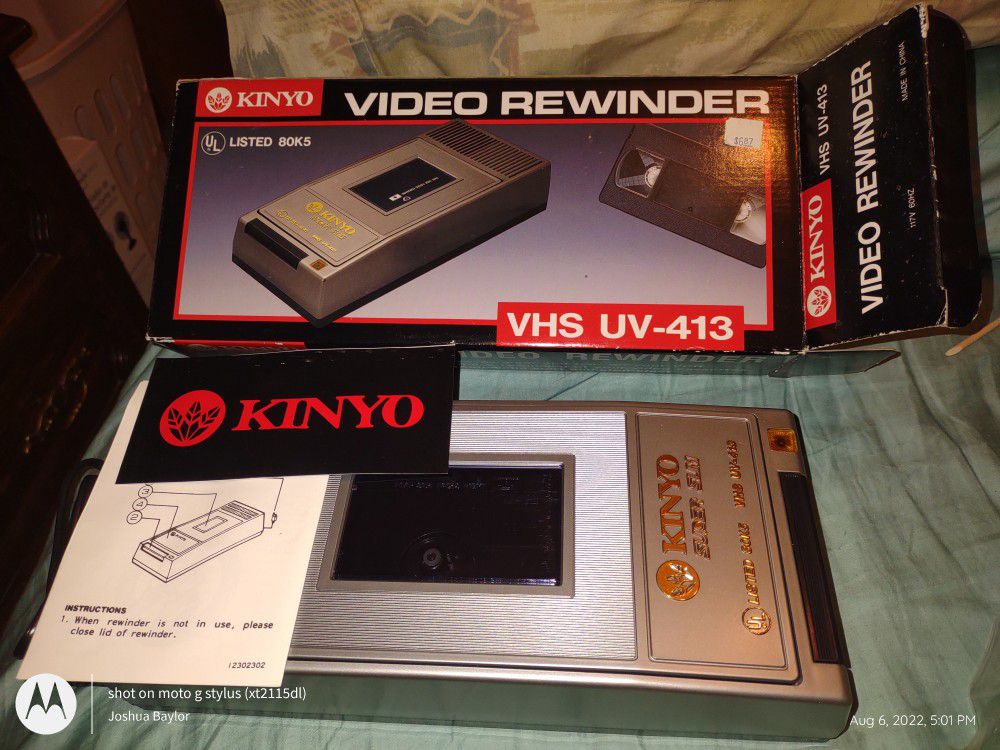 Kinyo Brand New In Box : Vhs Video Rewinder 