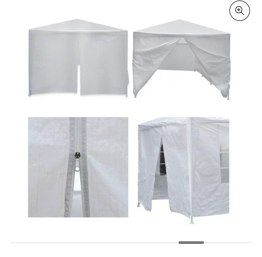 10'x 30' White Gazebo Wedding Party Tent Canopy With 6 Windows & 2 Sidewalls-8