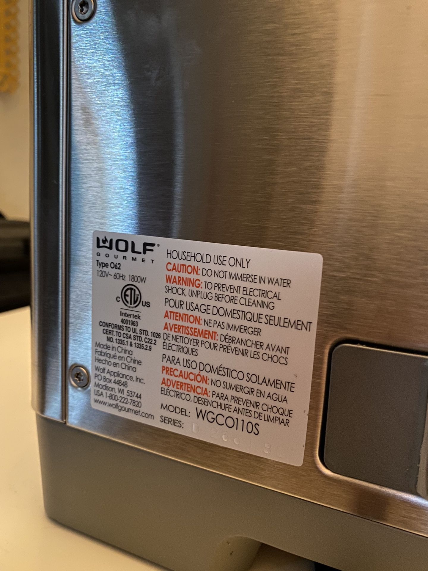 Wolf Gourmet Elite Countertop Oven
