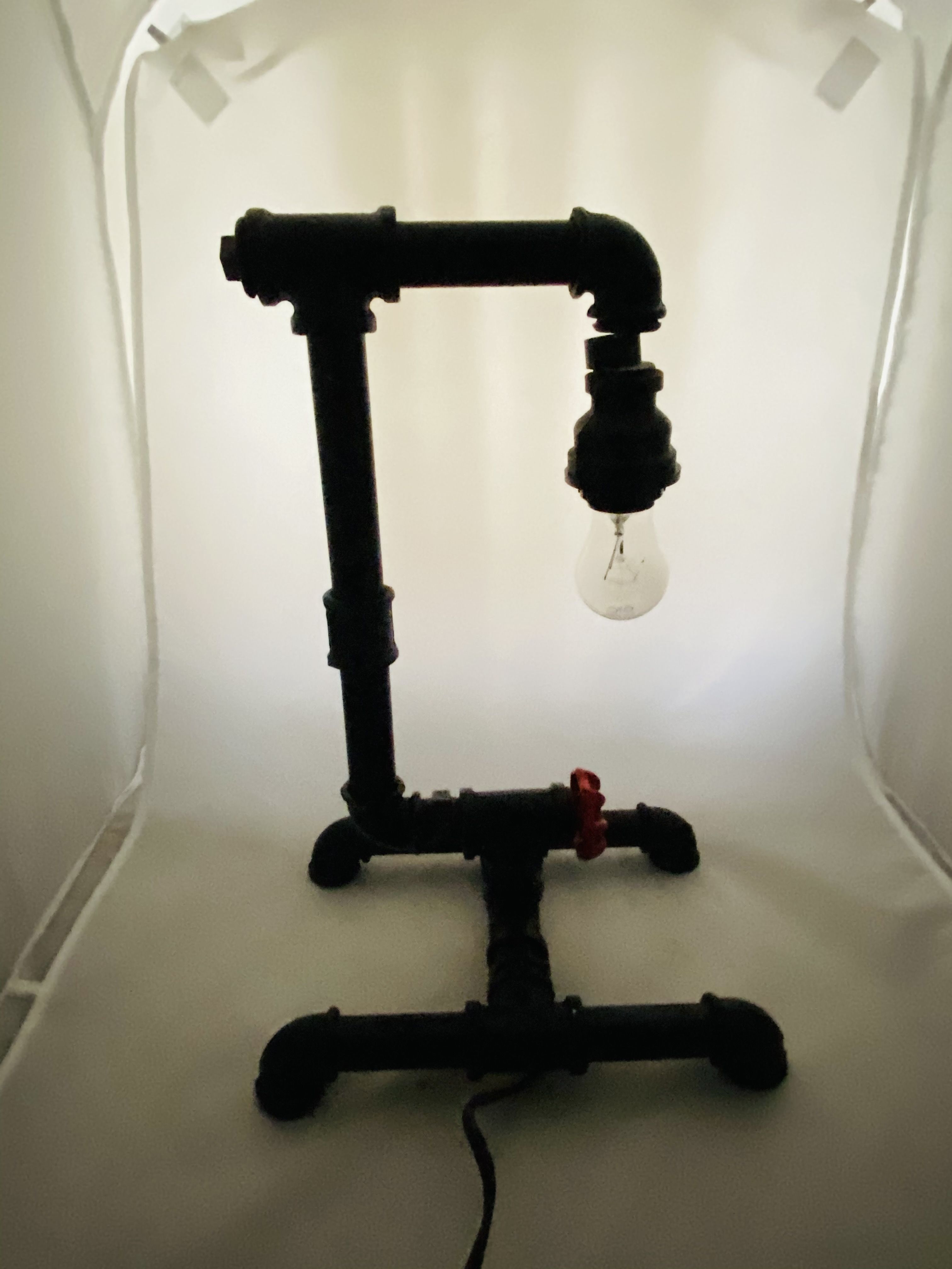 Industrial Looking Hand Made Lamp Pre-Loved Works