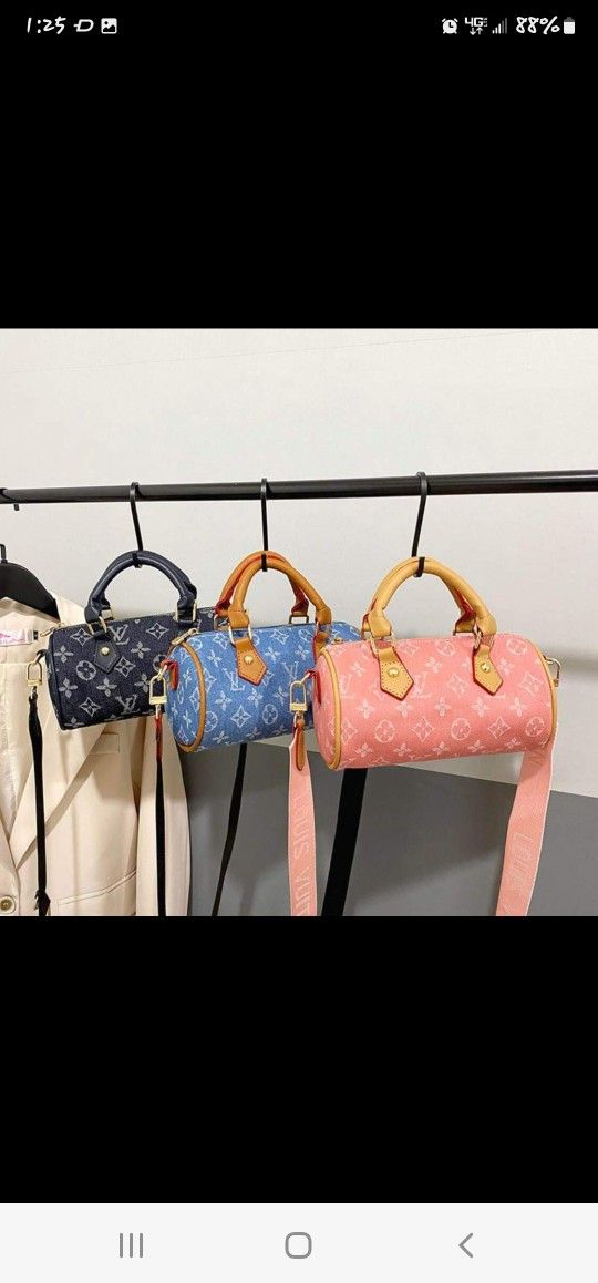 Baby Blue Fashion Bag W Matching Mini Bag Set Crossbody Bag