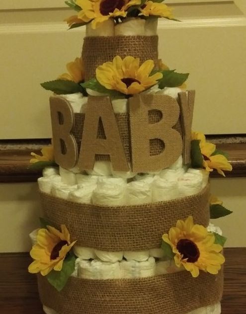 4 Tier Unisex Diaper Cake