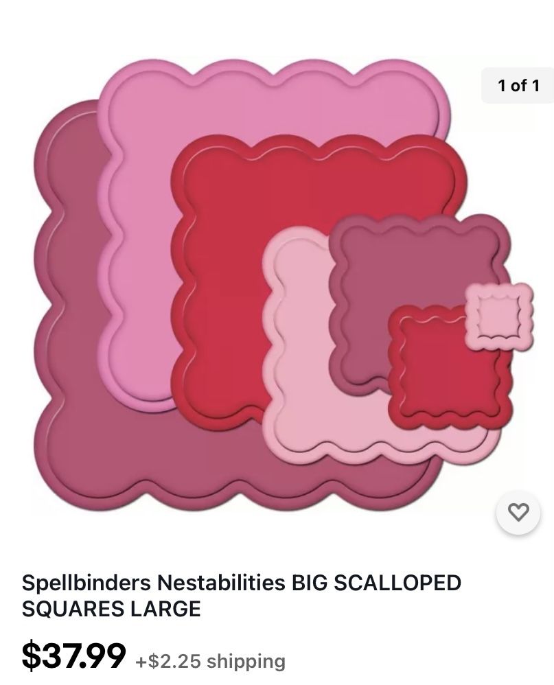 Spellbinders Big Scalloped Squares 7pc