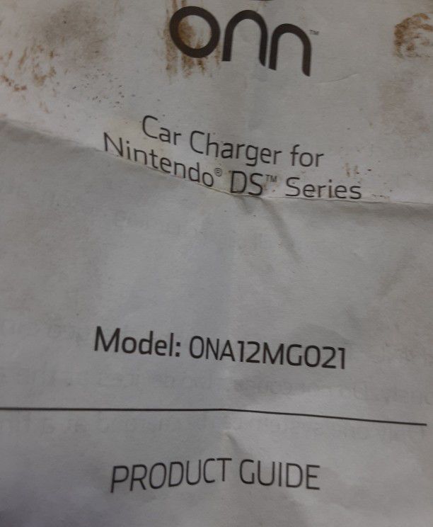 Nintendo DS Black Car Charger 
