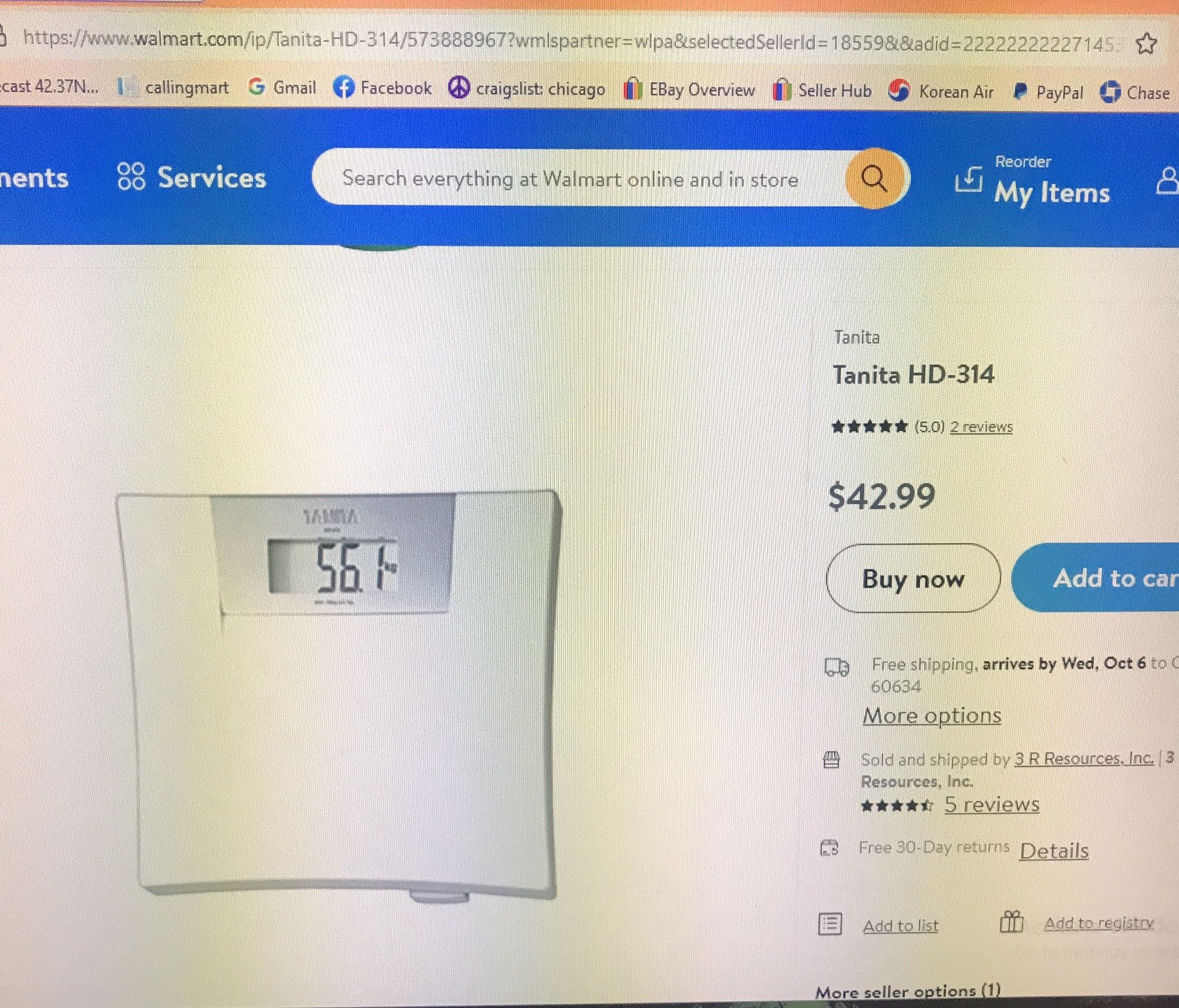 Bathroom Scale -Tanita Model HD-314