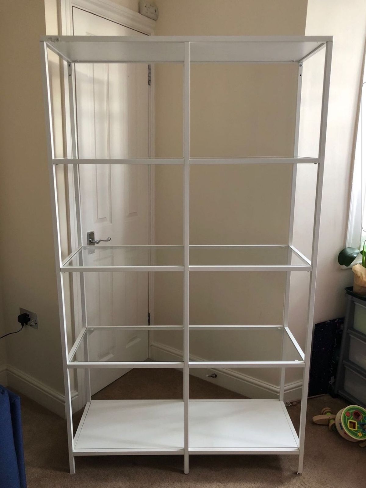 IKEA VITTSJO Shelf unit, white, glass, 39 3/8x68 7/8 " for Sale in San