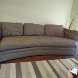Grey Curve  Studded Couch Thumbnail