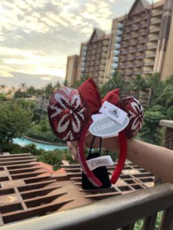 Christmas Limited Edition from Aulani Minnie Ears - Lights Up!!!! Rechargeable USB Thumbnail