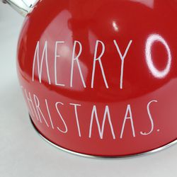 Rae Dunn by Magenta Red New Tea Kettle Pot Merry Christmas Holiday 2020 NWT Thumbnail