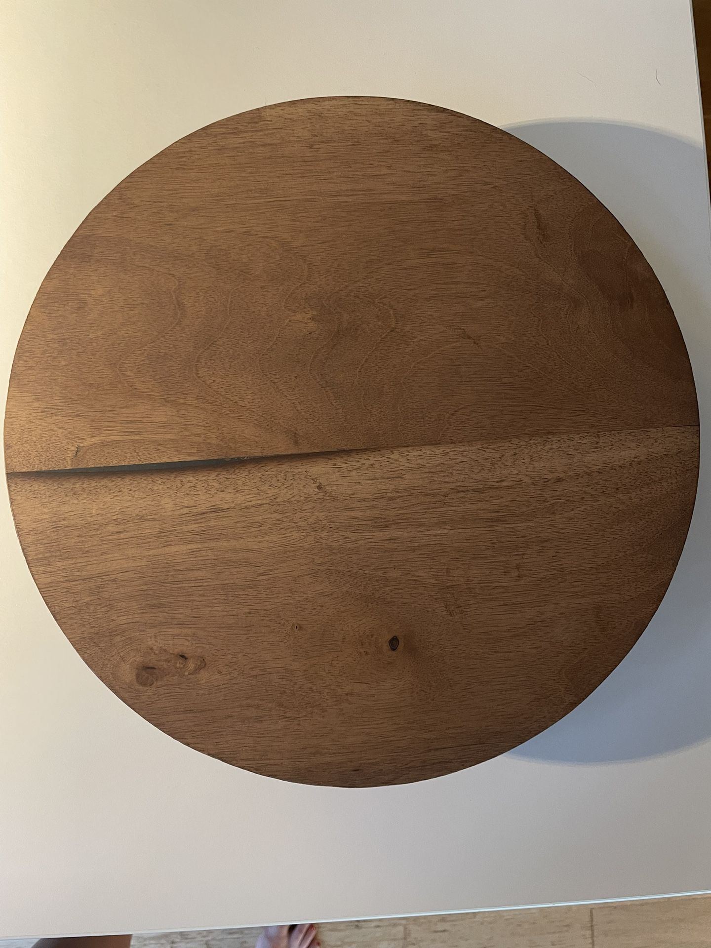 Round wood cake stand - 13.5”