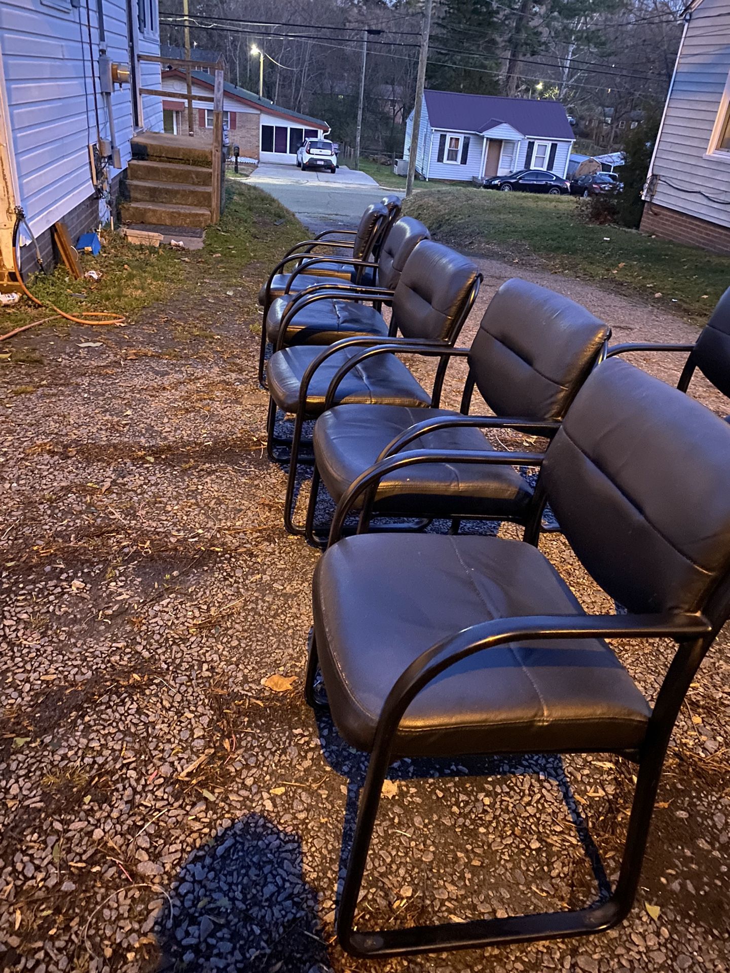 Executive Side Chair with Sled Base, Black, 8 X $100
