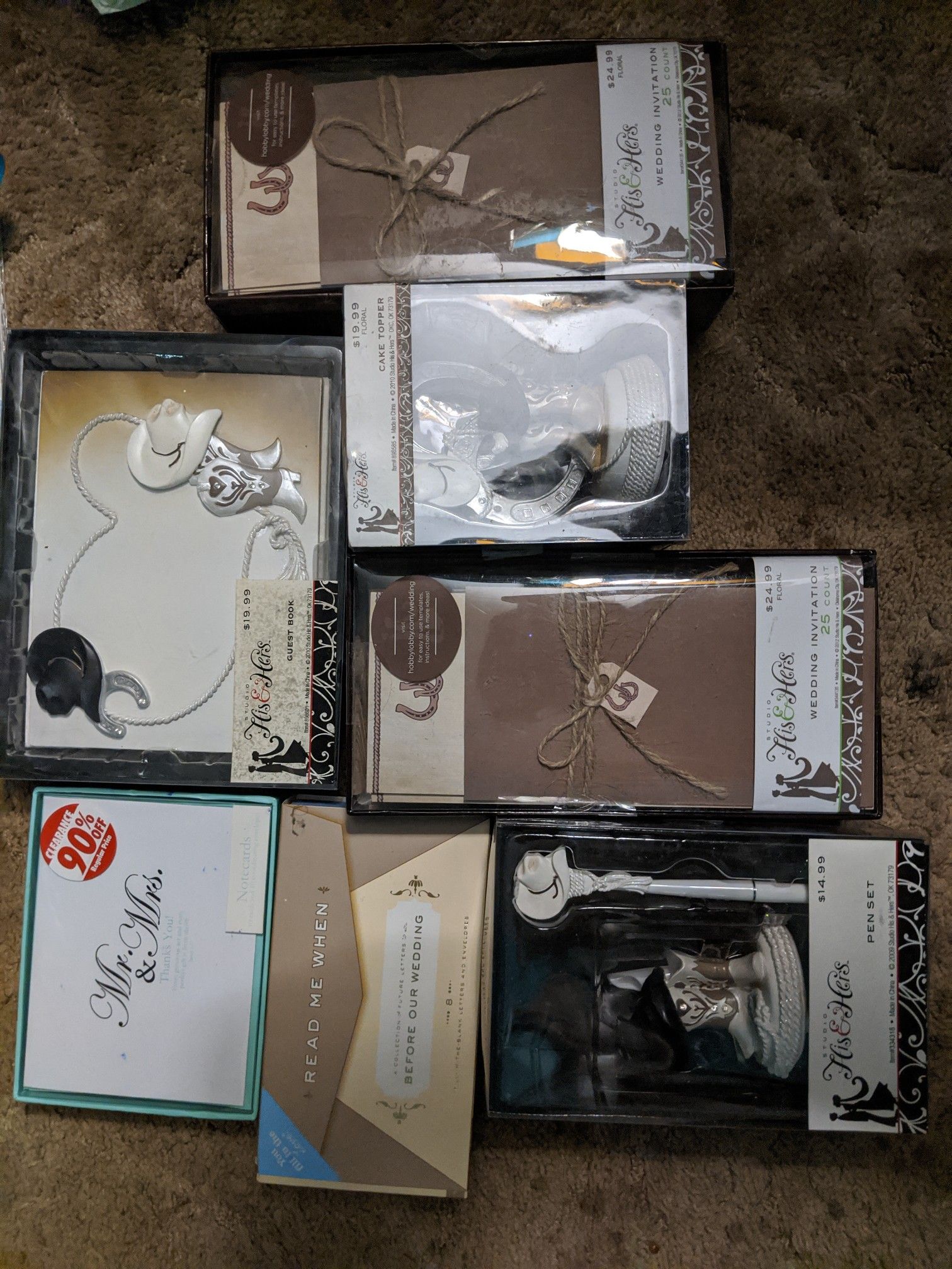 Unused Wedding Items
