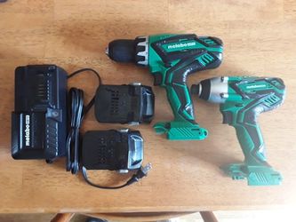 Full Price Only Hitachi Metabo Drill And Impact Driver Kit With Batteries And Charger Thumbnail