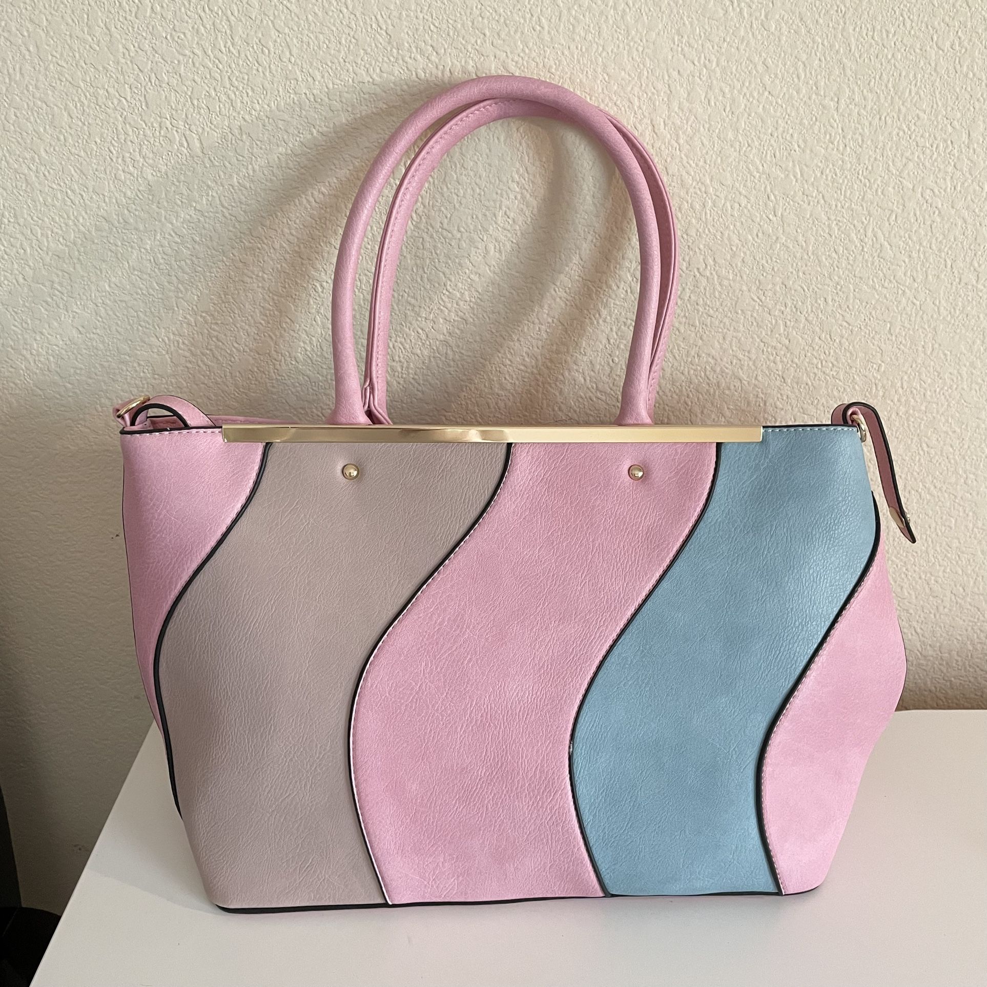 Womens Tote Bag Purse 2 Ways Pink