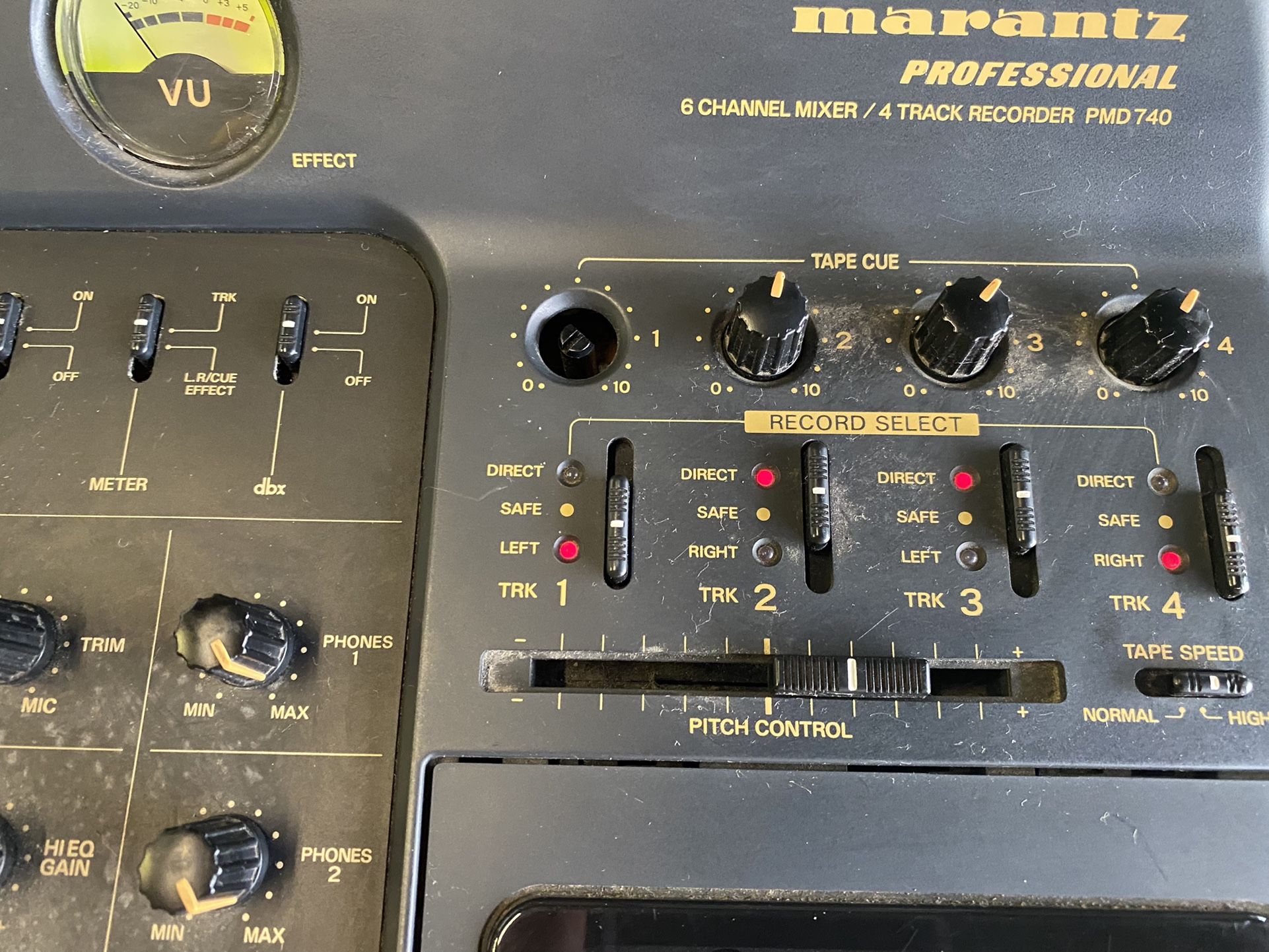 USED MARANTZ PROFESSIONAL 6 CHANNEL MIXER/4TRCK RECORDER PMD 740