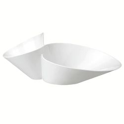Villeroy & Boch New Wave White Porcelain Chip and Dip Bowl  - #75078-OS Thumbnail