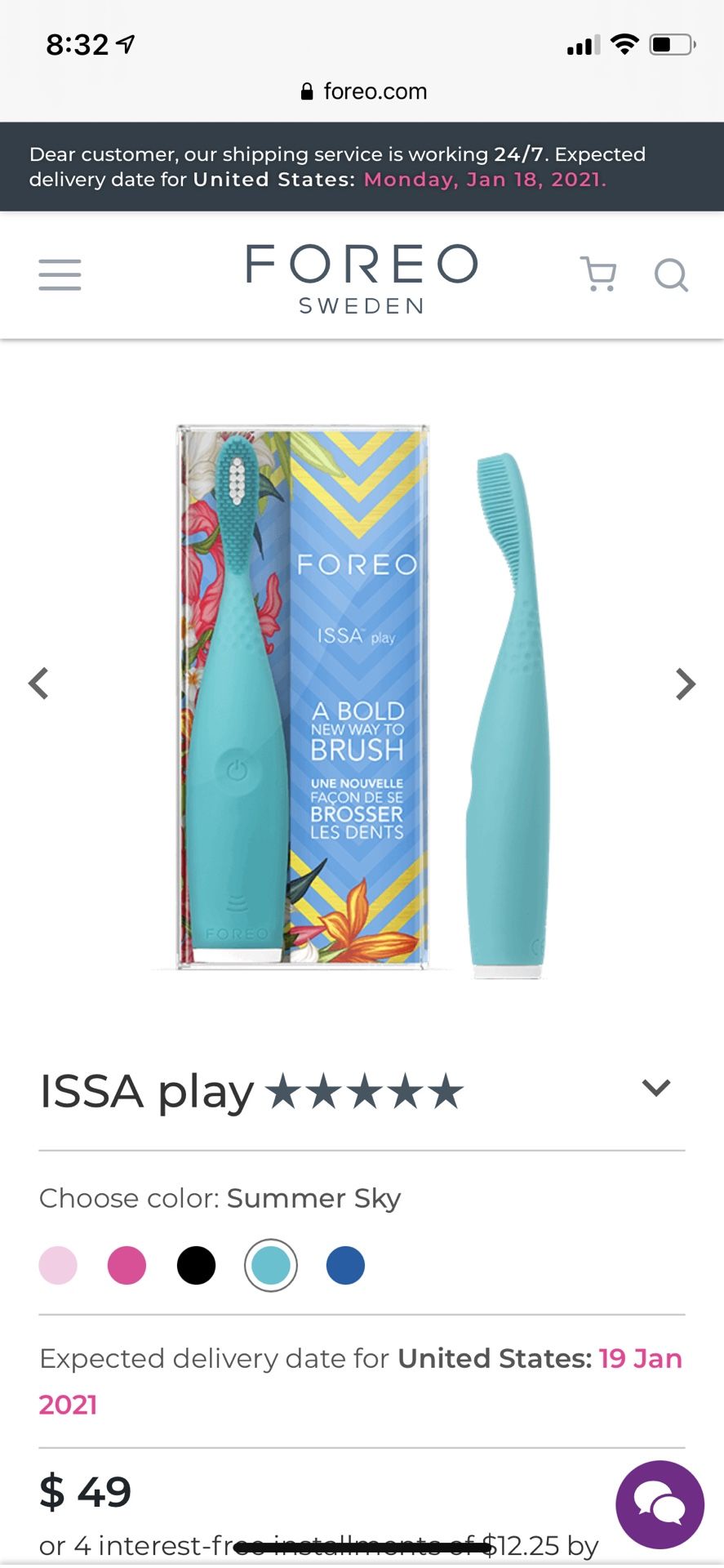 FOREO ISSA Play Toothbush