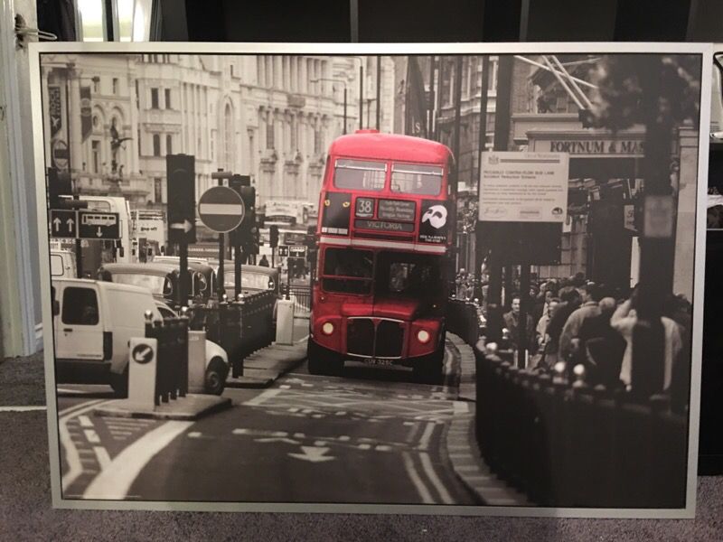 VILSHULT IKEA Picture..Silver frame red bus Photo for Sale in CA