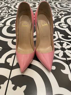 Christian Louboutin Pink Patent Pigalle 120 Heels. Size 36.5. Thumbnail