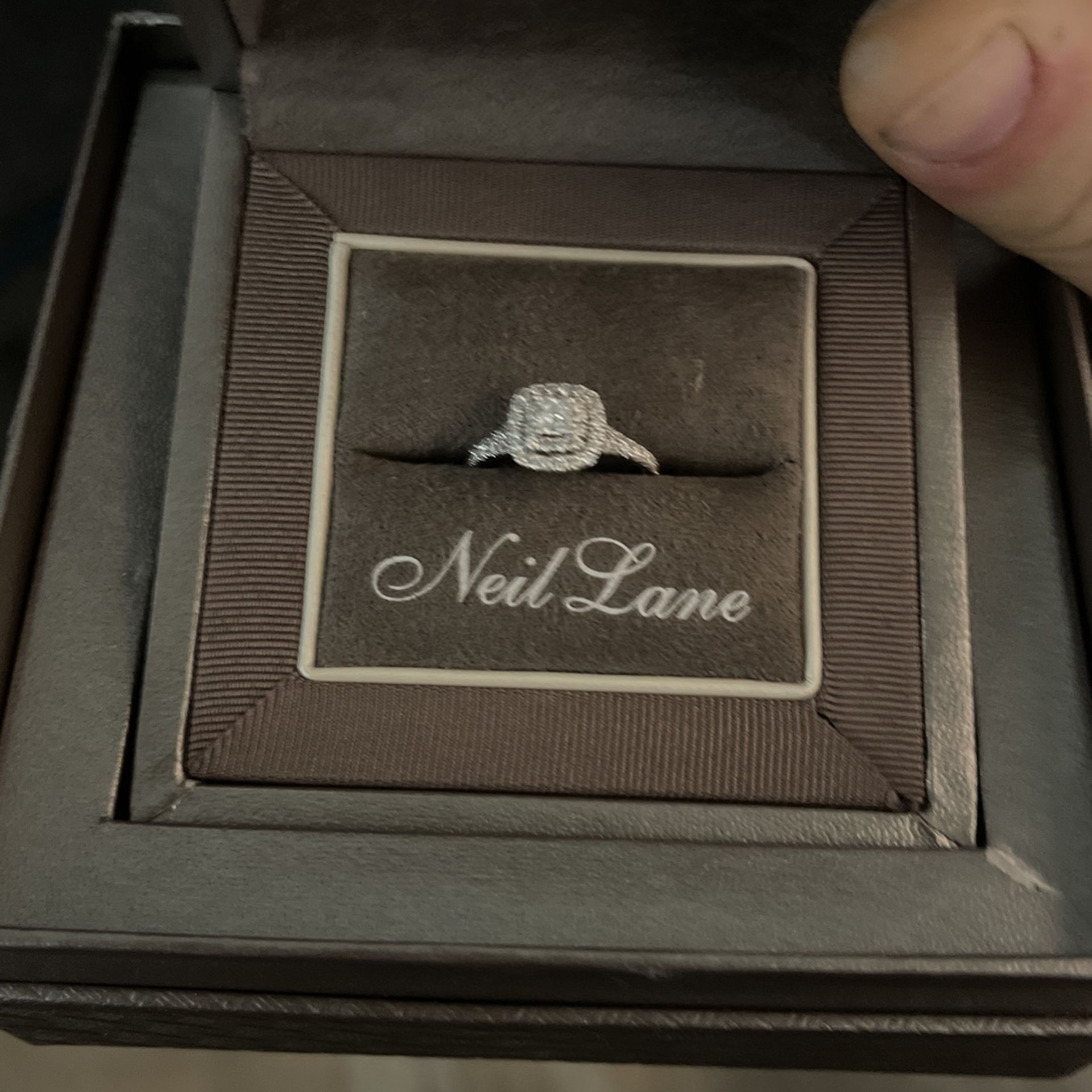 Neil Lane 1 Carat Total Weight And 1/3 Carat Center Diamond Weight Halo Engagement Ring 