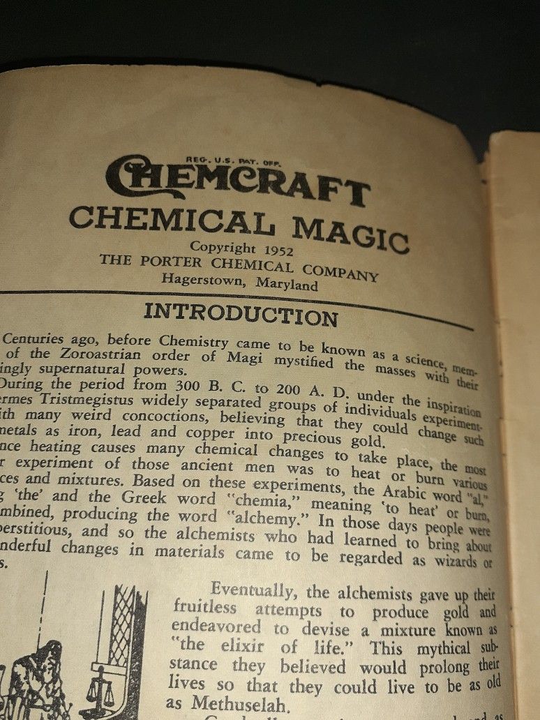 Vintage Panflete Chemical Magic 1952