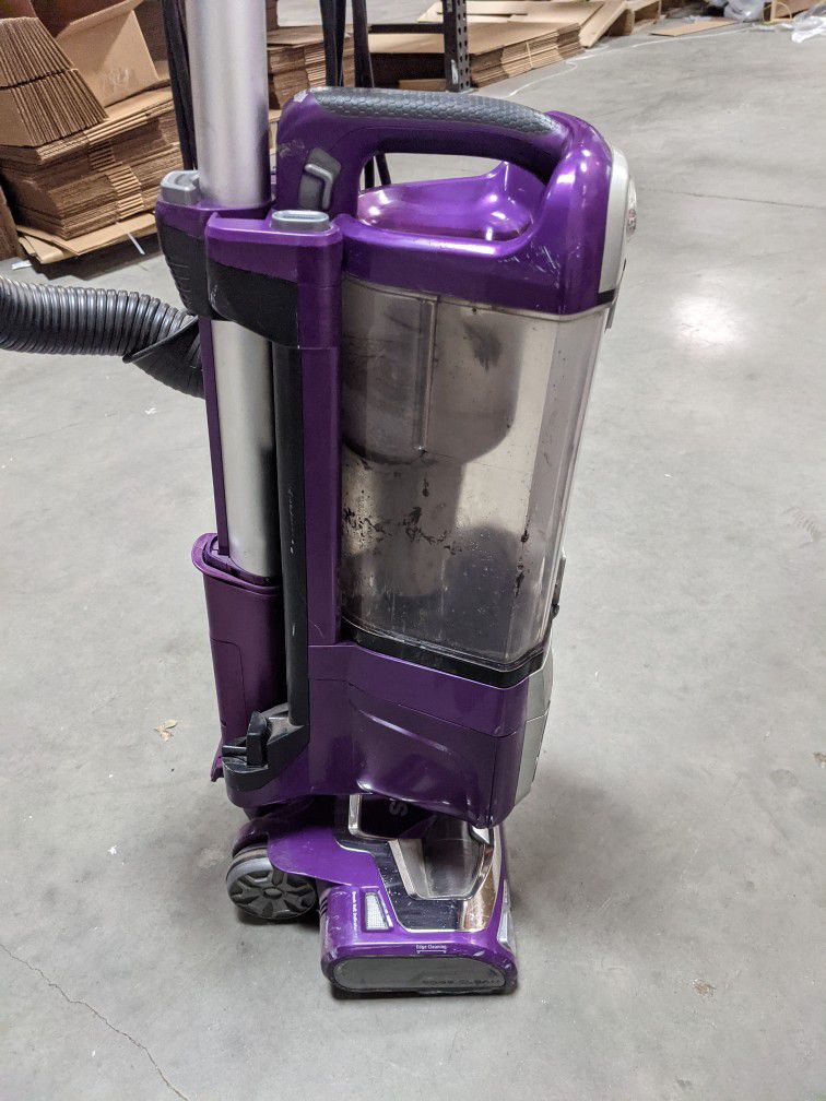 2 Used Shark NV581 (Purple) & NV360 (Blue) Rotator Powered Lift Vacuum Cleaners