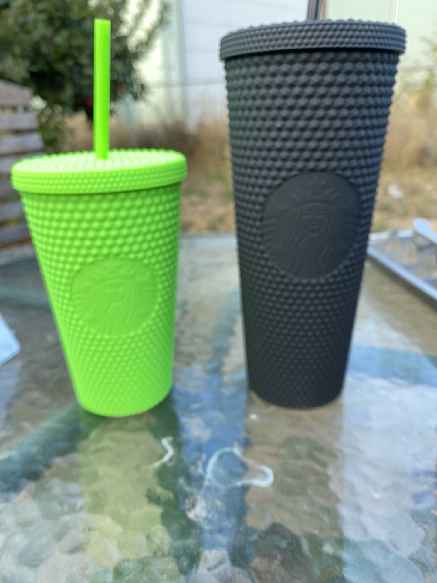 Starbucks Fall 2021 Black Tumbler (24oz) And Lime Green (16oz)
