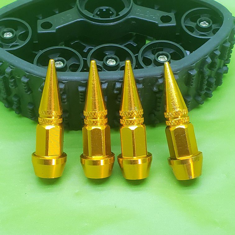 ☆Brand New SET OF FOUR AIR VALVE Spike CAP ☆Gold or Silver☆ Rim Wheel