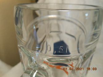 Samuel Adams Beer Octoberfest Mug Dimpled Glass Stein 0.5L  Thumbnail