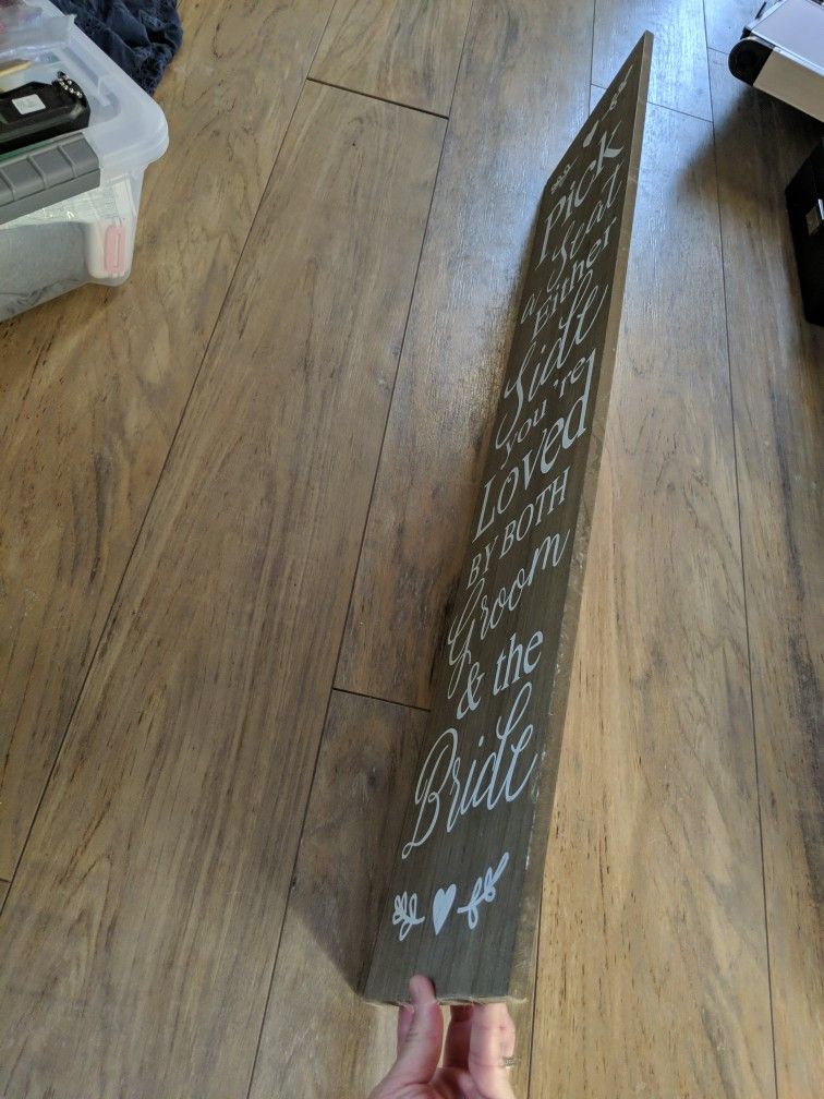Wood Wedding sign