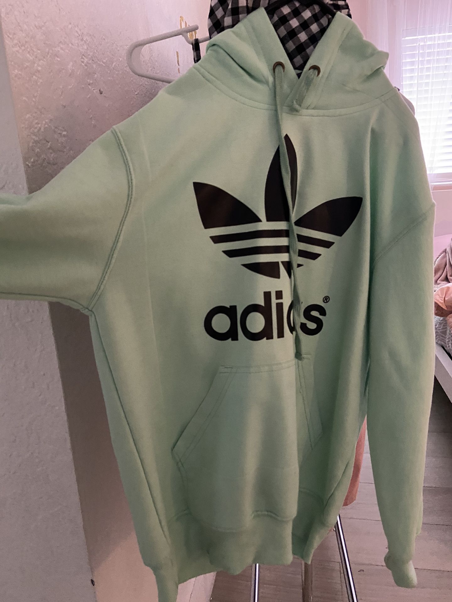 Mint color adidas hoodie