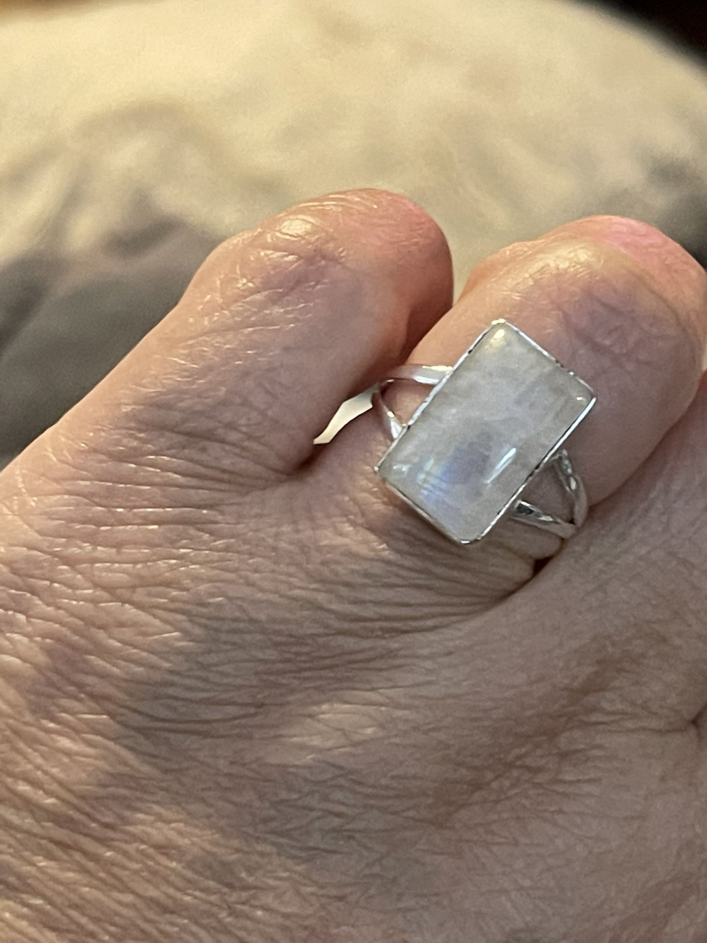 Rainbow Moonstone Ring