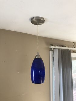 Two blue Pendant hanging lamps Thumbnail